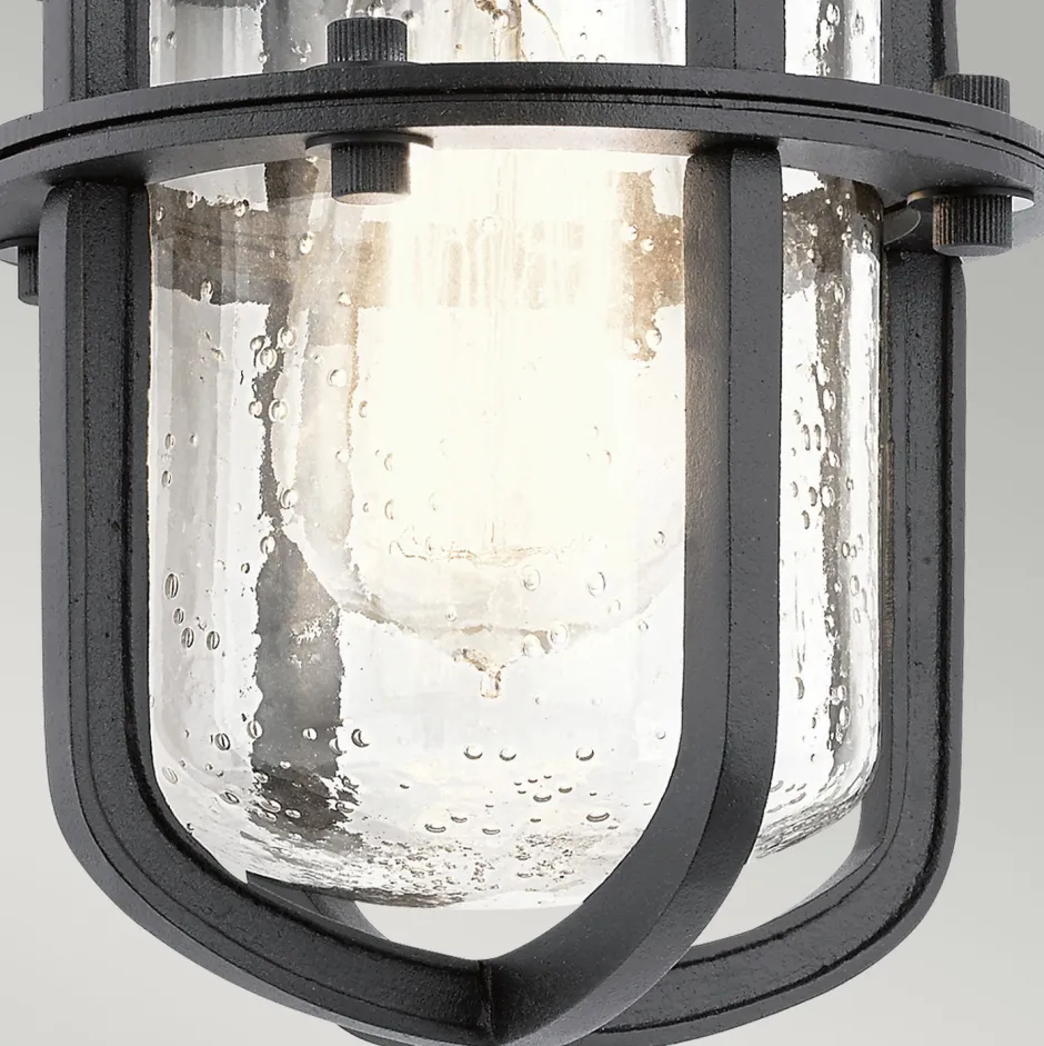 Rustikale Lampen|Maritime Lampen*Elstead Außenlampe IP44 Schwarz E27 Maritim Wand LERA