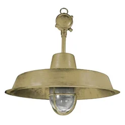 Messinglampen|Maritime Lampen*Andromeda Außenlampe Messing Glas D: 46 cm IP44 in E27 rund LITOS