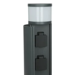 SU-MA Außenlampe mit Steckdose Anthrazit 46,5cm blendarm< Metall Lampen|Wegeleuchten