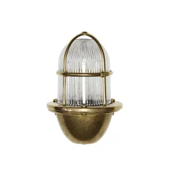 Lido Außenlampe SANTORIN echtes Messing Gitter Schirm< Außenwandleuchten|Rustikale Lampen