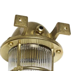 Lido Außenlampe SANTORIN echtes Messing Gitter Schirm< Außenwandleuchten|Rustikale Lampen