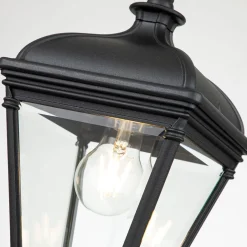 Metall Lampen|Vintage Lampen*Elstead Außenlampe Schwarz B: 18 cm H: max. 141,2 cm E27