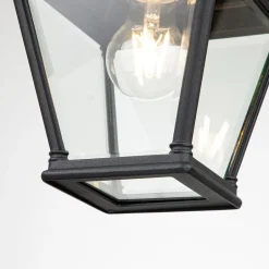 Metall Lampen|Vintage Lampen*Elstead Außenlampe Schwarz B: 18 cm H: max. 141,2 cm E27