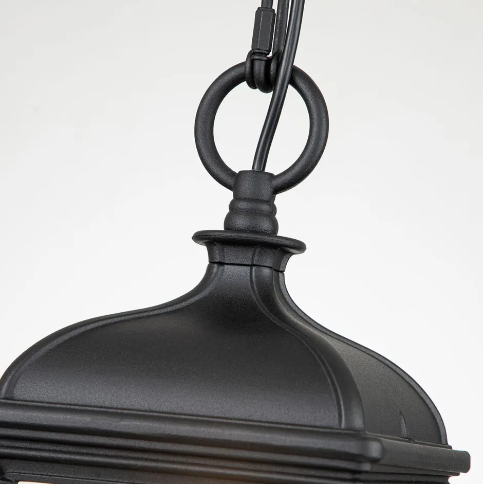 Metall Lampen|Vintage Lampen*Elstead Außenlampe Schwarz B: 18 cm H: max. 141,2 cm E27