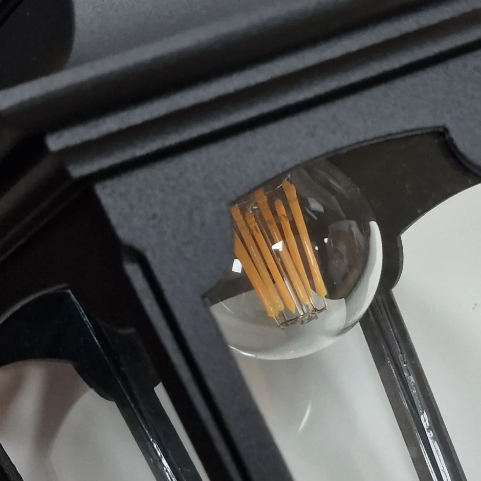 Rustikale Lampen|Vintage Lampen*Elstead Außenlampe Schwarz IP44 E27 Glas Aluminium Rustikal