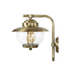 Rustikale Lampen|Metall Lampen*Lido Außenlampe Terrasse aus Messing in Antik PYRGOS