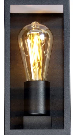 Metall Lampen|Vintage Lampen*Eco-Light Außenlampe Vintage Aluminium Schwarz H:23,5 cm IP44 E27