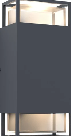 Metall Lampen|Außenwandleuchten*Eco-Light Außenlampe Wand Aluminium Up Down H: 23,5 cm IP54 GU10