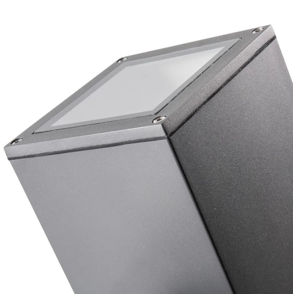 Kanlux Außenlampe Wand Anthrazit E27 Aluminium Glas MAIRI< Außenwandleuchten|Moderne Außenleuchten