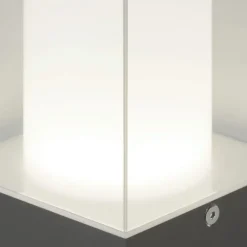 Searchlight Außenlampe Wand Bewegungsmelder IP44 Grau Weiß eckig E27< Metall Lampen|Moderne Außenleuchten