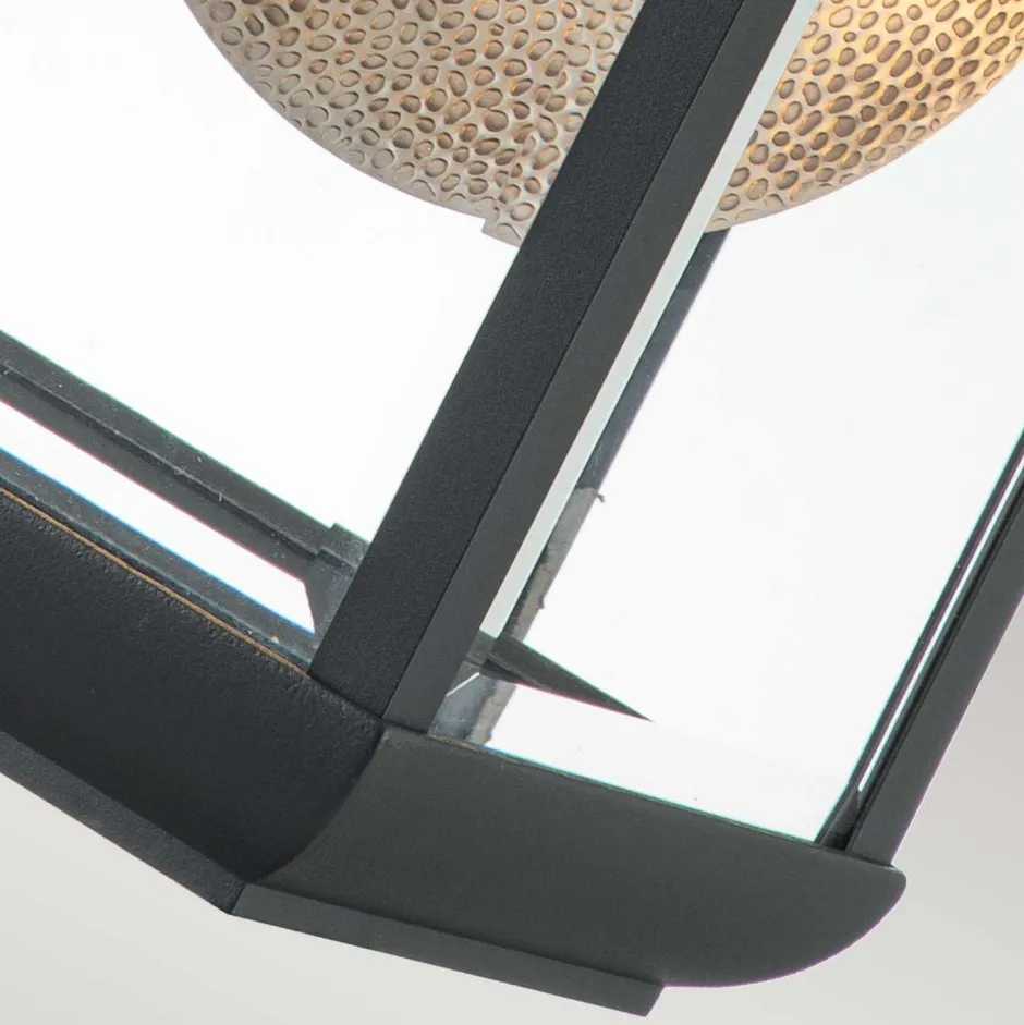 Metall Lampen|Vintage Lampen*Elstead Außenlampe Wand E27 IP44 45,7 cm hoch Glas Aluminium