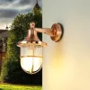 Lido Außenlampe Wand E27 IP64 in Kupfer Glas Messing Maritim< Rustikale Lampen|Metall Lampen