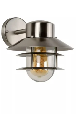 Außenwandleuchten|Metall Lampen* Außenlampe Wand Glas Aluminium in Chrom IP44 E27 Balkon