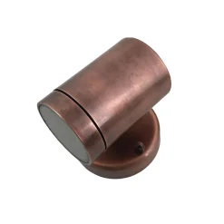 Außenwandleuchten|Rustikale Lampen*Andromeda Außenlampe Wand Glas Messing GU10 IP64 in Kupfer antik