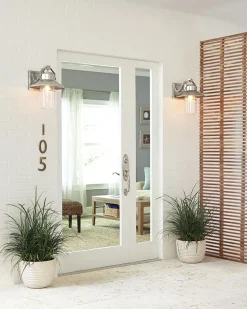 Außenleuchten Antik|Außenwandleuchten*Elstead Außenlampe Wand IP44 E27 Glas Maritim Terrasse Haus