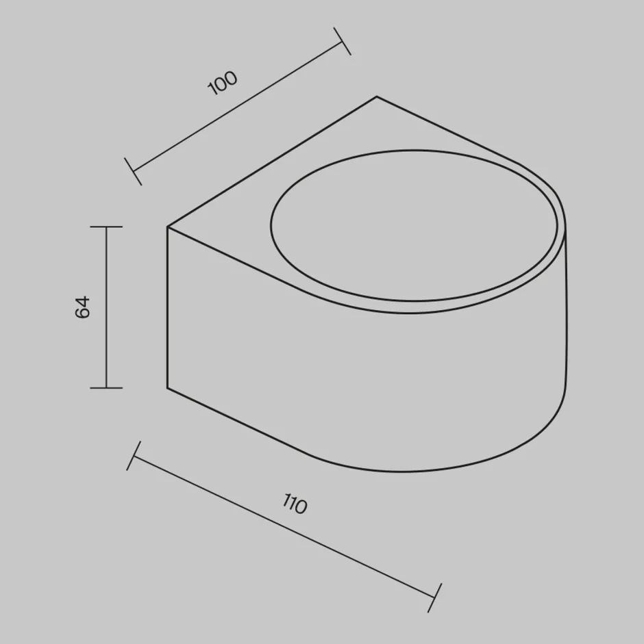 Maytoni Außenlampe Wand LED Aluminium Glas Up Down 11 cm breit< Außenwandleuchten|Led Außenleuchten