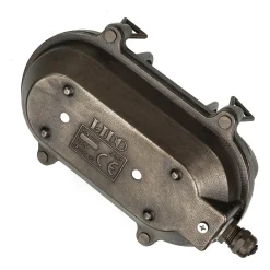 Lido Außenlampe Wand Maritim Messing Riffelglas Schwarz antik< Rustikale Lampen|Metall Lampen