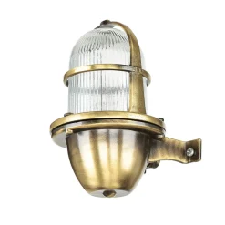 Rustikale Lampen|Metall Lampen*Lido Außenlampe Wand Mesisng Glas massiv rostfrei