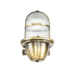 Rustikale Lampen|Metall Lampen*Lido Außenlampe Wand Mesisng Glas massiv rostfrei