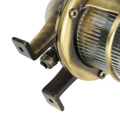 Rustikale Lampen|Metall Lampen*Lido Außenlampe Wand Mesisng Glas massiv rostfrei