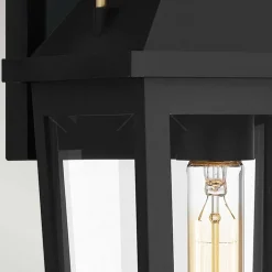 Elstead Außenlampe Wand Schwarz E27 IP44 H: 42,9 cm Rustikal< Stofflampen|Rustikale Lampen