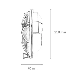 Lido Außenlampe Weiß Messing Glas Ø 21 cm E27 IP64 SERIFOS< Außenwandleuchten|Rustikale Lampen