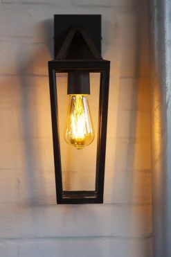 Eco-Light Außenlaterne Wand Glas Aluminium E27 IP44 H:40 cm< Metall Lampen|Moderne Außenleuchten