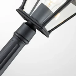 Elstead Außenleuchte Aluminium Glas E27 IP44 104,1 cm hoch Schwarz< Metall Lampen|Vintage Lampen