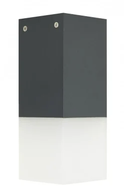 SU-MA Außenleuchte Anthrazit IP44 Modern eckig E27< Badezimmer Lampe|Feuchtraumleuchten