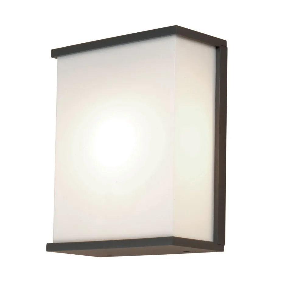 Elstead Außenleuchte Anthrazit Weiß eckig IP44 Bauhaus Stil< Außenwandleuchten|Außenleuchten Anthrazit