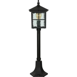 Rustikale Lampen|Metall Lampen*SU-MA Außenleuchte BAARLE 76cm Schwarz IP43 Aluminium
