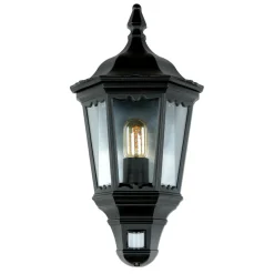 Vintage Lampen|Rustikale Außenleuchten*Elstead Außenleuchte Bewegungssensor Schwarz Schmiedeeisen