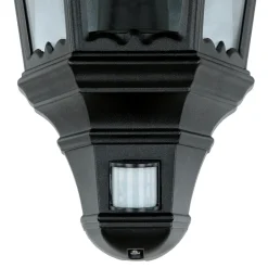 Vintage Lampen|Rustikale Außenleuchten*Elstead Außenleuchte Bewegungssensor Schwarz Schmiedeeisen