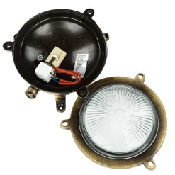 Lido Außenleuchte Bullauge G9 Ø 14 cm Messing Glas< Rustikale Lampen|Metall Lampen