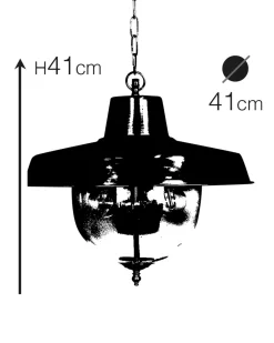 Gartenlaternen|Messinglampen*Andromeda Außenleuchte Echt-Messing Glas E27 IP43 Ø 41 cm rund