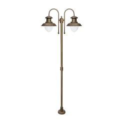 Außenleuchten Antik|Außenleuchten Messing*Giovanni Battista Außenleuchte 2-flammig 210 cm E27 IP44 Messing Maritim