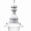 Messinglampen|Maritime Lampen*Lido Außenleuchte hängend Grau Messing Glas Ø 20 cm IP43 Maritim