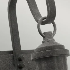 Außenleuchten Antik|Außenwandleuchten*Elstead Außenleuchte IP44 Aluminium Regenglas Rustikal E27