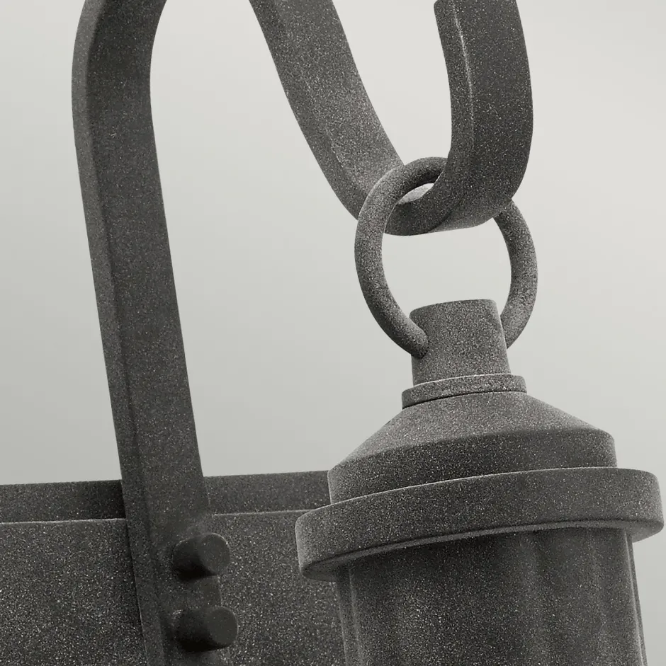 Außenleuchten Antik|Außenwandleuchten*Elstead Außenleuchte IP44 Aluminium Regenglas Rustikal E27