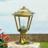 Rustikale Lampen|Metall Lampen*Lido Außenleuchte Messing massiv Garten Weg H:36cm LIPSI