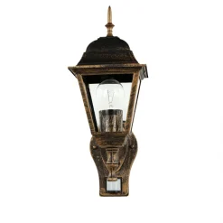 Easylight Außenleuchte mit Bewegungsmelder Schwarz Kupfer TIROL< Rustikale Lampen|Rustikale Außenleuchten