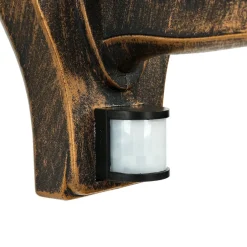 Easylight Außenleuchte mit Bewegungsmelder Schwarz Kupfer TIROL< Rustikale Lampen|Rustikale Außenleuchten