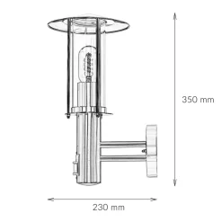 Rustikale Lampen|Metall Lampen*Harms Import Außenleuchte mit Bewegungsmelder IP44 maritimes Design