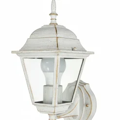 Metall Lampen|Rustikale Lampen*Easylight Außenleuchte mit Bewegungsmelder Sensor TIROL Weiß Gold