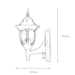 Gartenlaternen|Außenwandleuchten*Easylight Außenleuchte mit Bewegungsmelder Gold Antik Wand MILANO
