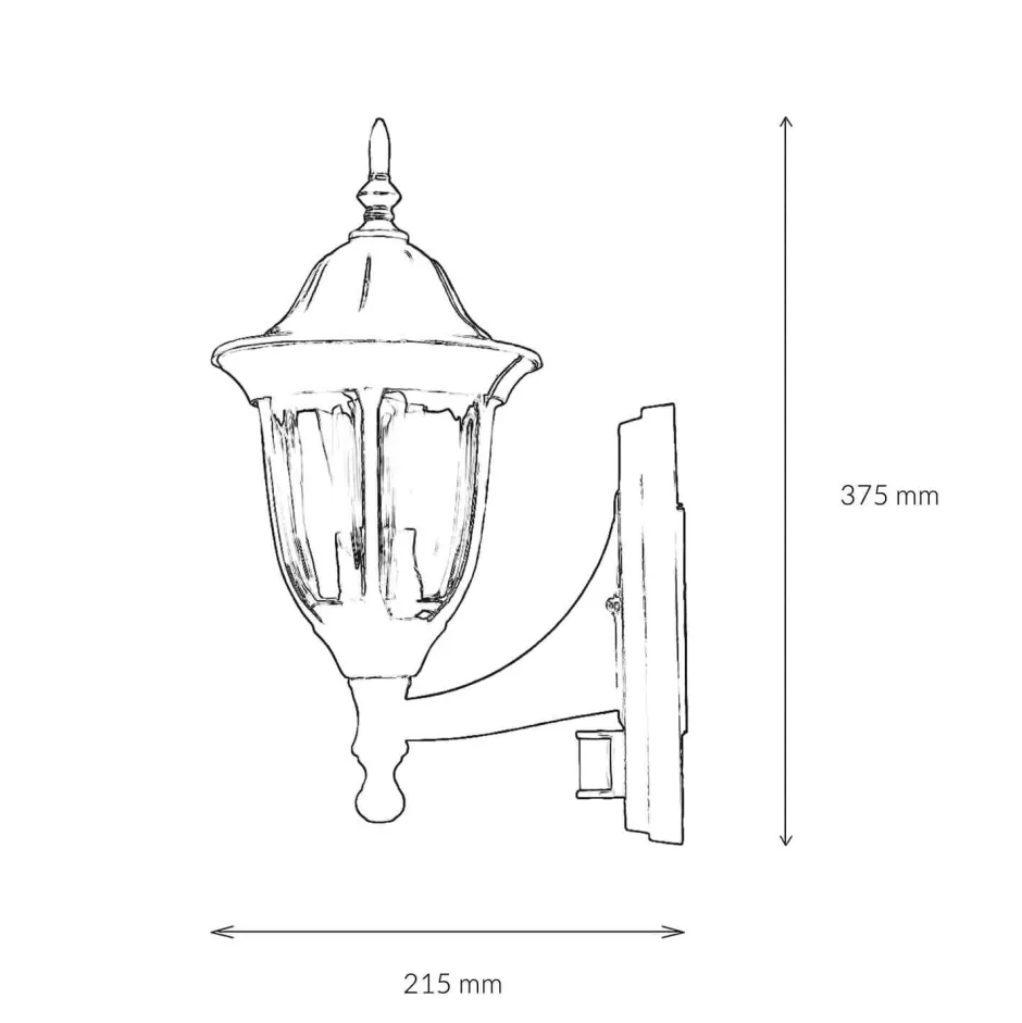 Gartenlaternen|Außenwandleuchten*Easylight Außenleuchte mit Bewegungsmelder Gold Antik Wand MILANO