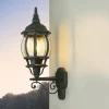 Easylight Außenleuchte Rustikal E27 Grau Glas Alu H: 54 cm IP23< Rustikale Lampen|Rustikale Außenleuchten