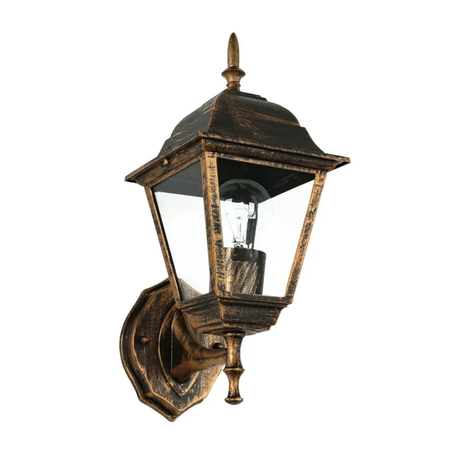 Rustikale Lampen|Rustikale Außenleuchten*Easylight Außenleuchte Rustikal IP44 Schwarz Kupfer TIROL