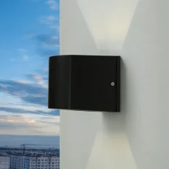 Easylight Außenleuchte Schwarz IP44 Up Down Aluminium Glas klein< Moderne Lampen|Moderne Außenleuchten