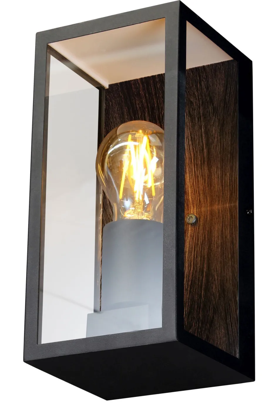 Eco-Light Außenleuchte Vintage Schwarz Holz B:11,5 cm IP44 E27< Metall Lampen|Vintage Lampen